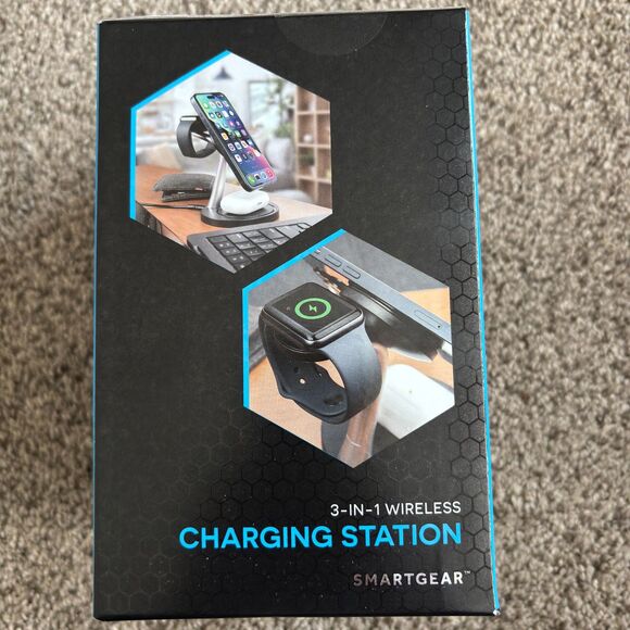 Smart Gear Mag Safe Compatible Fast 3-In-One Wireless Charging Station New Seal - Picture 3 of 5